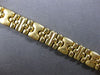 ESTATE WIDE AND LONG 14KT YELLOW GOLD 3D MATTE & SHINY FLORAL FUN BRACELET