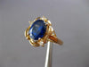1.31CT DIAMOND & AAA SAPPHIRE 14KT YELLOW GOLD OVAL & ROUND FLOWER RING #27369