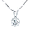 .50CT DIAMOND 18KT WHITE GOLD ROUND 4 PRONG BRILLIANT SOLITAIRE FLOATING PENDANT