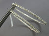 EXTRA LARGE 3.75CT DIAMOND 14KT WHITE GOLD 3D INSIDE OUT HOOP HANGING EARRINGS