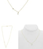 .07CT DIAMOND 14KT YELLOW GOLD 3D INITIAL I SOLITAIRE BY THE YARD FUN NECKLACE