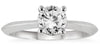 ESTATE 1.0CT DIAMOND 14KT WHITE GOLD ROUND SOLITAIRE KNIFE EDGE ENGAGEMENT RING
