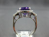 4.35CT DIAMOND & AAA AMETHYST 14KT WHITE GOLD 3D OVAL & ROUND LOVE KNOT FUN RING