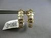 1.0CT DIAMOND 14KT YELLOW GOLD ROUND & BAGUETTE CHANNEL CLIP ON HANGING EARRINGS