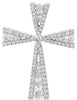 ESTATE .76CT DIAMOND 14KT WHITE GOLD CLASSIC TRIANGULAR CROSS FLOATING PENDANT