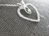 .25CT DIAMOND 14KT WHITE GOLD 3D OPEN HEART INFINITY SOLITAIRE FLOATING PENDANT