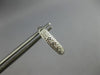 ESTATE .15CT DIAMOND 14KT WHITE GOLD 3D CLASSIC PAVE HUGGIE HANGING EARRINGS