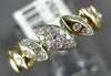 ESTATE .19CT DIAMOND 14KT YELLOW GOLD 3D MULTI LEAF GRADUATING FUN RING