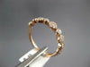 .48CT DIAMOND 14K ROSE GOLD 3D ROUND MULTI FLOWER SEMI ETERNITY ANNIVERSARY RING