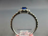 ESTATE .99CT DIAMOND & AAA SAPPHIRE 14KT WHITE GOLD 3D CLASSIC HALO LOVE RING