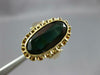 ANTIQUE LARGE 3.60CT AAA TOURMALINE 18KT YELLOW GOLD ELONGATED OVAL RING #27502