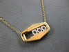 .10CT DIAMOND 14KT YELLOW GOLD 3 STONE BEZEL PAST PRESENT FUTURE LOVE NECKLACE