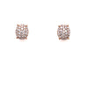 ESTATE .70CT DIAMOND 18KT YELLOW GOLD CLASSIC ROUND PAVE CIRCULAR STUD EARRINGS