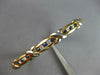 WIDE .77CT DIAMOND & AAA SAPPHIRE 14K 2 TONE GOLD XO CUFF BANGLE BRACELET #27655