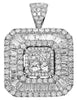 EXTRA LARGE 6.08CT DIAMOND 18KT WHITE GOLD 3D ROUND BAGUETTE & PRINCESS PENDANT