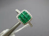 .84CT DIAMOND & AAA EMERALD 18KT WHITE GOLD 3D ROUND & PRINCESS SQUARE FUN RING