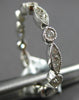 ESTATE .50CT DIAMOND 18KT WHITE GOLD FILIGREE ETERNITY WEDDING ANNIVERSARY RING