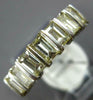 ESTATE 1.36CT DIAMOND 14KT WHITE GOLD BAGUETTE 7 STONE CHANNEL ANNIVERSARY RING