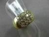 ESTATE WIDE .92CT DIAMOND 14KT YELLOW GOLD 3D CLASSIC SQUARE MULTI ROW FUN RING