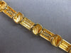 LARGE 1.0CT DIAMOND 14KT YELLOW GOLD 2 ROW LOVE KNOT MULTI LINK TENNIS BRACELET