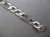 ESTATE LONG 14KT WHITE GOLD 3D CLASSIC SOLID HEXAGON MENS BRACELET