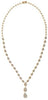 LARGE 3.62CT DIAMOND 18KT YELLOW GOLD 3D TEAR DROP SEMI ETERNITY TENNIS NECKLACE