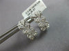 ESTATE .69CT DIAMOND 14KT WHITE GOLD ROUND MULTI LEAF FILIGREE HANGING EARRINGS