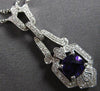 1.04CT DIAMOND & AAA AMETHYST 14KT WHITE GOLD 3D CUSHION & ROUND LARIAT NECKLACE