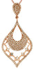.70CT DIAMOND 14KT ROSE GOLD FILIGREE TEAR DROP MULTI ROW FUN FLOATING PENDANT