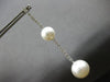 EXTRA LARGE 1.81CT DIAMOND & AAA SOUTH SEA PEARL 18K WHITE GOLD HANGING EARRINGS