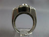 LARGE 1.0CT DIAMOND 14KT WHITE GOLD 3D ROUND & BAGUETTE SQUARE FUN MENS RING