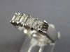 1CT DIAMOND 14KT WHITE GOLD CLASSIC EMERALD CUT 5 STONE WEDDING ANNIVERSARY RING