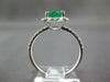 1.40CT DIAMOND & AAA EMERALD 14KT WHITE GOLD SQUARE & ROUND HALO ENGAGEMENT RING