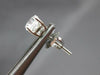 ESTATE 1.0CT DIAMOND 14KT WHITE GOLD 3D CLASSIC ROUND SCREWBACK STUD EARRINGS