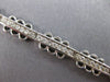 ESTATE WIDE 2.0CT DIAMOND 14K WHITE GOLD 3D ROUND CHANNEL FLORAL TENNIS BRACELET