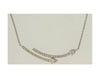 ESTATE .21CT DIAMOND 14KT WHITE GOLD 3D DOUBLE ARROW FUN BAR NECKLACE