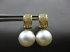 .43CT DIAMOND & AAA SOUTH SEA PEARL 18KT YELLOW GOLD MULTI ROW HANGING EARRINGS