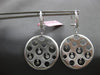 EXTRA LARGE .41CT DIAMOND 18KT WHITE GOLD MATTE & SHINY CHANDELIER FUN EARRINGS