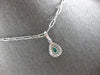 .92CT DIAMOND & AAA EMERALD 14K WHITE GOLD 3D PEAR SHAPE & ROUND CLASSIC PENDANT