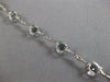 ESTATE LONG 6.40CT DIAMOND & AAA AQUAMARINE 14KT WHITE GOLD 3D TENNIS BRACELET