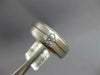 ESTATE WIDE .44CT DIAMOND 14KT WHITE GOLD 3D SOLITAIRE MATTE & SHINY MENS RING