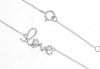 ESTATE .16CT DIAMOND 14KT WHITE GOLD 3D CLASSIC SCRIPT LOVE BRACELET