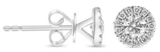 .50CT DIAMOND 14KT WHITE GOLD 3D ROUND CLASSIC HALO FLOWER MARTINI STUD EARRINGS