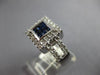 .90CT DIAMOND & AAA SAPPHIRE 14KT WHITE GOLD PRINCESS & ROUND INVISIBLE FUN RING