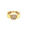 ESTATE .30CT DIAMOND 18KT YELLOW GOLD 3D MULTI SQUARE CLASSIC PAVE FUN RING