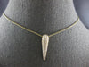 .47CT DIAMOND 14KT YELLOW GOLD 3D MULTI ROW ELONGATED TEAR DROP FLOATING PENDANT