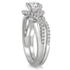 ESTATE 1.25CT DIAMOND 14KT WHITE GOLD 3D CLASSIC ROUND INFINITY ENGAGEMENT RING