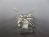 LARGE .30CT DIAMOND 14KT WHITE GOLD 3D MULTI ROW CRISS CROSS SNOWFLAKE LOVE RING