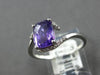 1.67CT DIAMOND & AAA AMETHYST 14KT WHITE GOLD CUSHION & ROUND CRISS CROSS RING