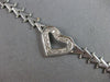 ESTATE .50CT DIAMOND 14KT WHITE GOLD 3D CLASSIC OPEN HEART LOVE FUN BRACELET